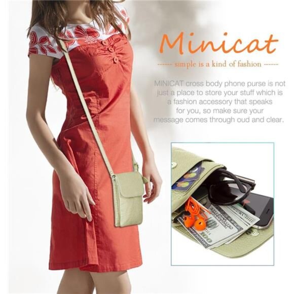 Roomy Pockets Small Crossbody Bags Cell Phone Wallet Purses for Women - Picture 6 of 7